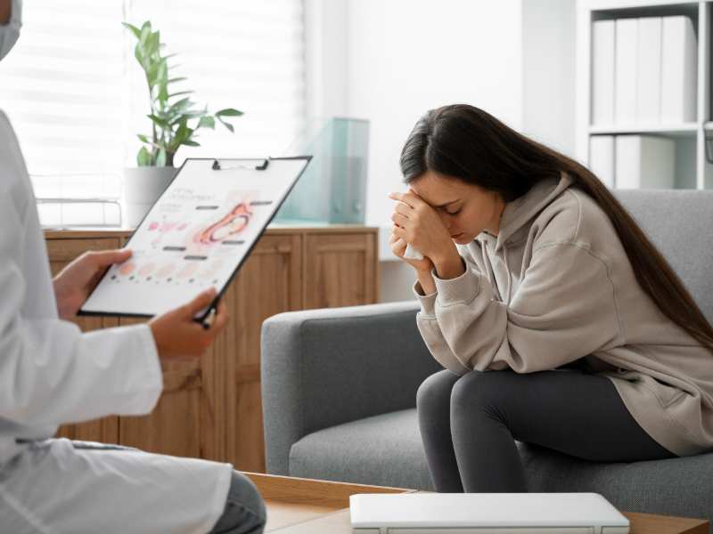 Glífic per El camí ple d'obstacles cap a la maternitat: crisis d'angoixa i planificació de l'embaràs